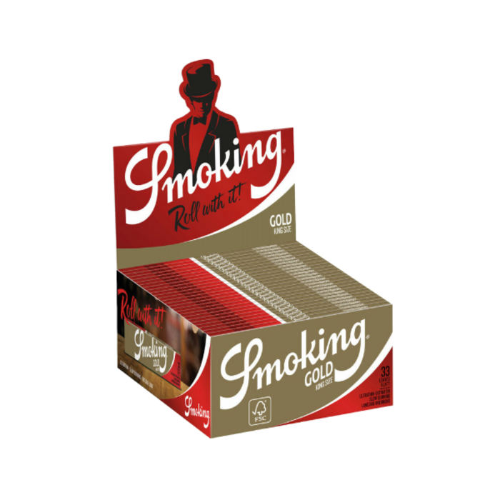 Smoking Smoking King Size Slim Gold 50 pieces ~ Rolling Papers