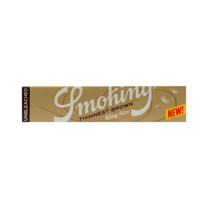 Smoking Smoking King Size Slim Brown Thinnest 50 pieces ~ Unbleached Rolling Paper