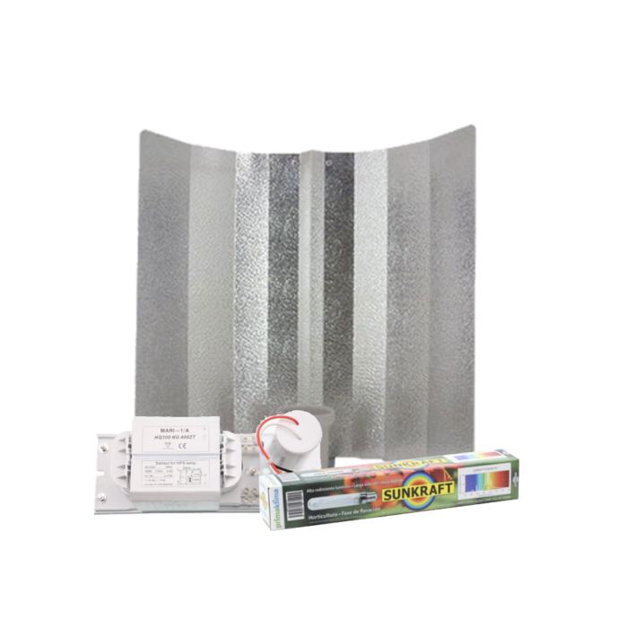 Prima Klima Mari + Hamerslagkap + Sunkraft 600 Watt ~ Complete Verlichting Set