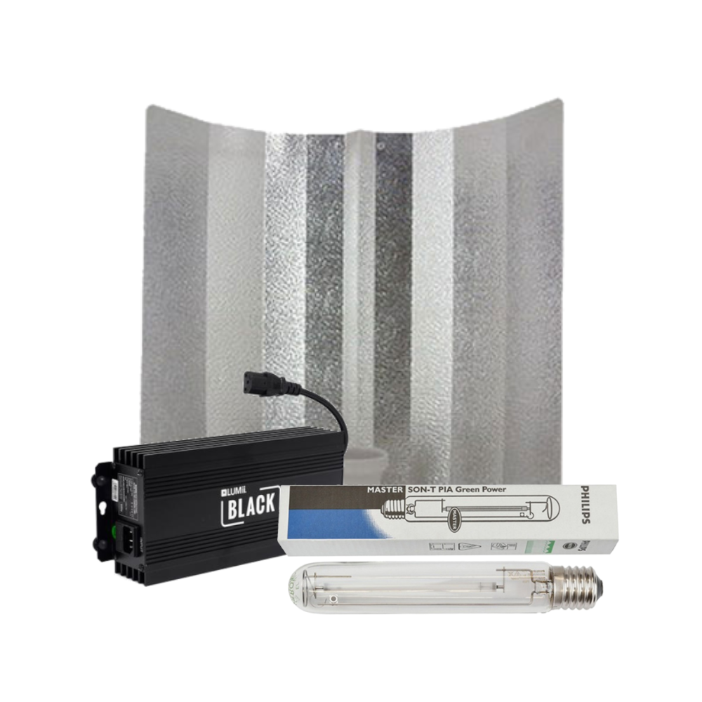Philips Lumii Black + Hammerhead Reflector + Philips Greenpower 600 Watt ~ Complete Lighting Set