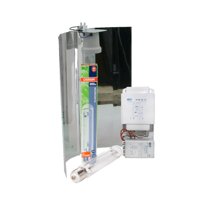 Osram ELT + Spiegelkap + Osram Plantastar 600 Watt ~ Complete Verlichting Set
