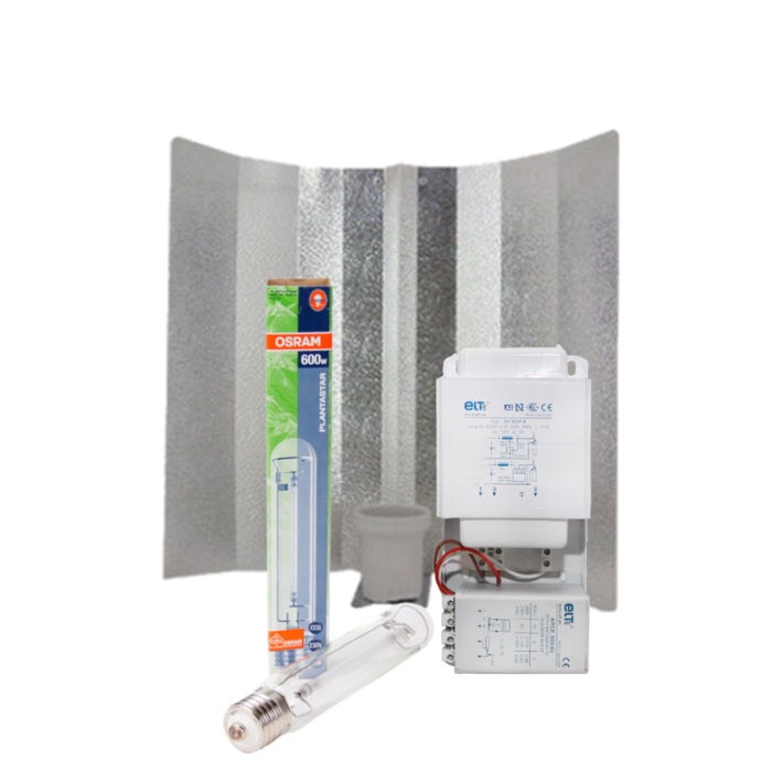 Osram ELT + Hamerslagkap + Osram Plantastar 600 Watt ~ Complete Verlichting Set