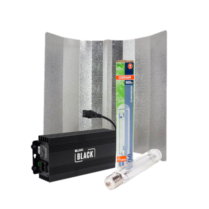Osram Lumii Black + Hammerhead Reflector + Osram Plantastar 600 Watt ~ Complete Lighting Set