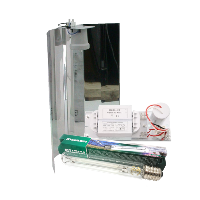 Sylvania Mari + Mirror Reflector + Sylvania Grolux 600 Watt ~ Complete Lighting Set