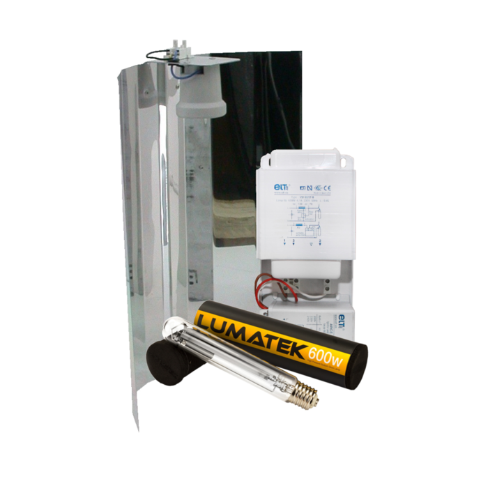 Lumatek ELT + Mirror Reflector + Lumatek Dual Spectrum 600 Watt ~ Complete Lighting Set