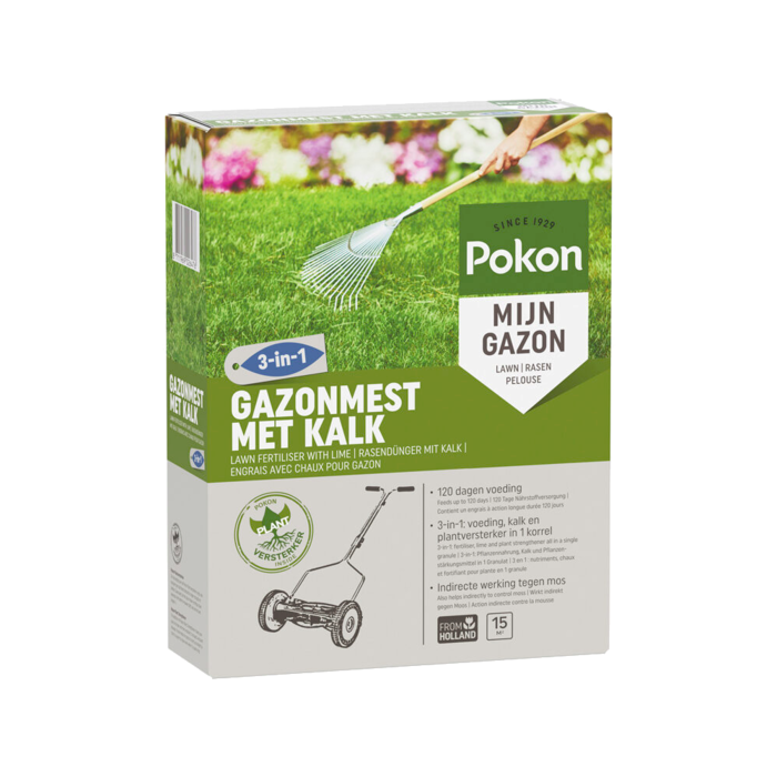 Pokon Pokon Lawn Fertilizer with Lime ~ 3-in-1