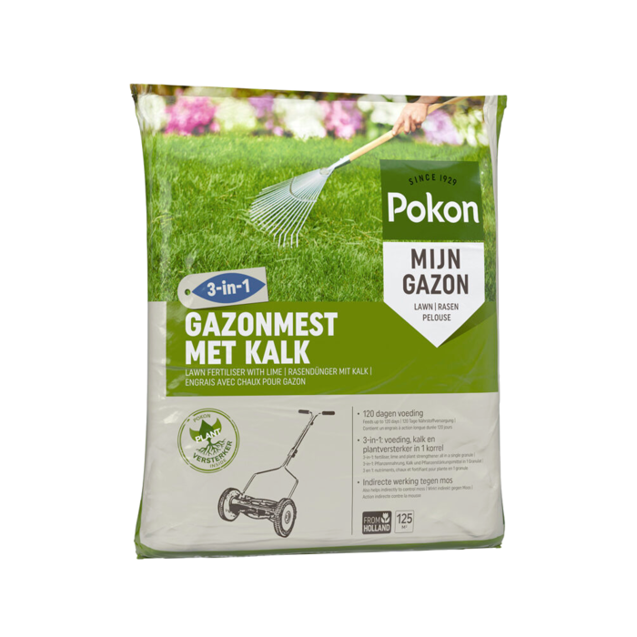 Pokon Pokon Gazonmest met Kalk ~ 3-in-1
