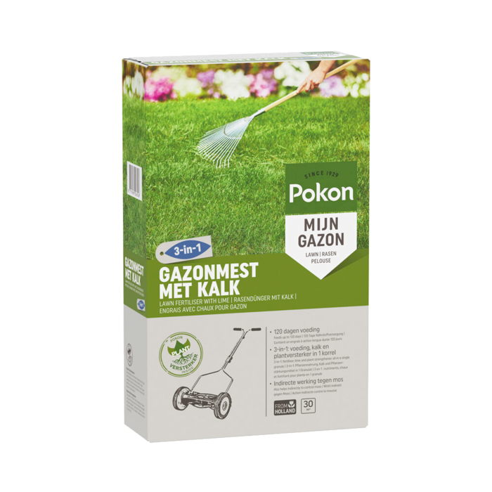 Pokon Pokon Lawn Fertilizer with Lime ~ 3-in-1