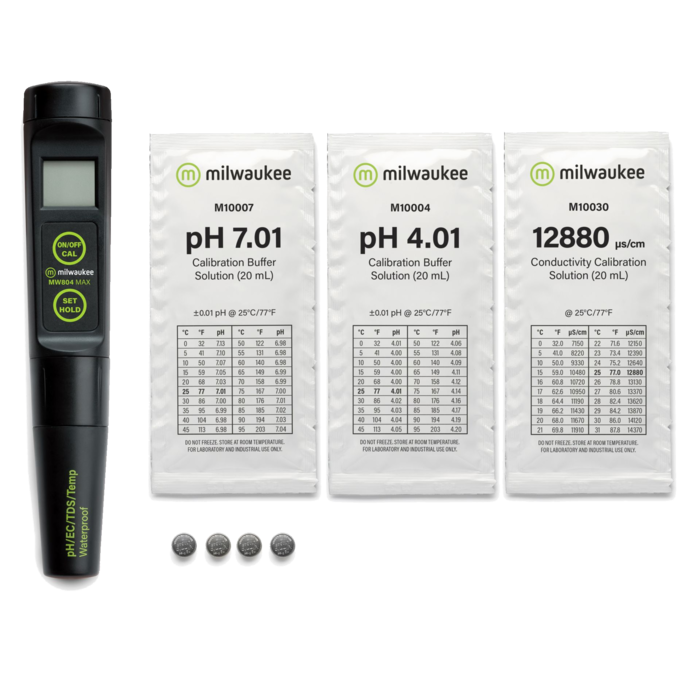 Milwaukee Milwaukee MW804 MAX 4-in-1 - pH / EC / TDS / Temp Tester met Vervangbare Sonde