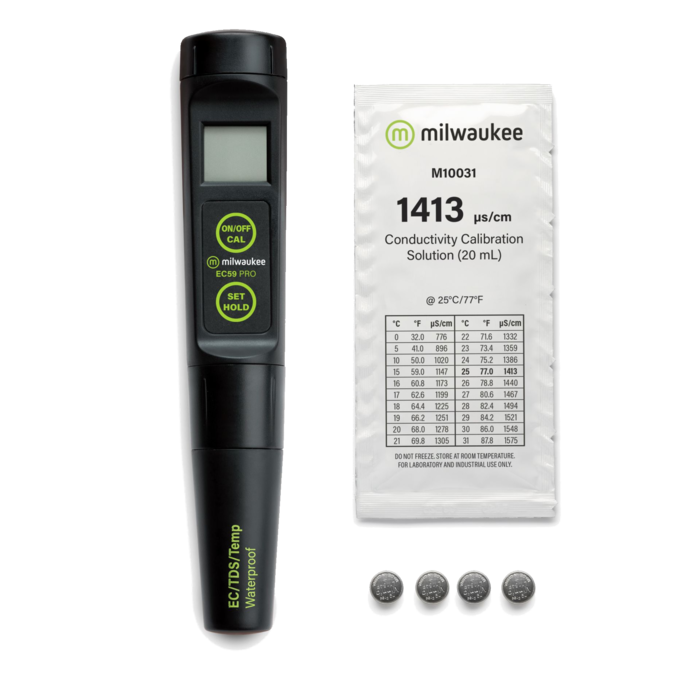 Milwaukee Milwaukee EC59 | EC60 PRO 3-in-1 - Waterdichte EC / TDS / Temp Tester met Vervangbare Sonde