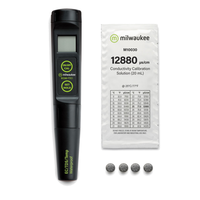 Milwaukee Milwaukee EC59 | EC60 PRO 3-in-1 - Waterdichte EC / TDS / Temp Tester met Vervangbare Sonde