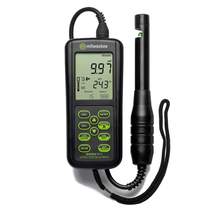 Milwaukee Milwaukee MW806 MAX 4-in-1 - pH / EC / TDS / Temperatuur Combo meter