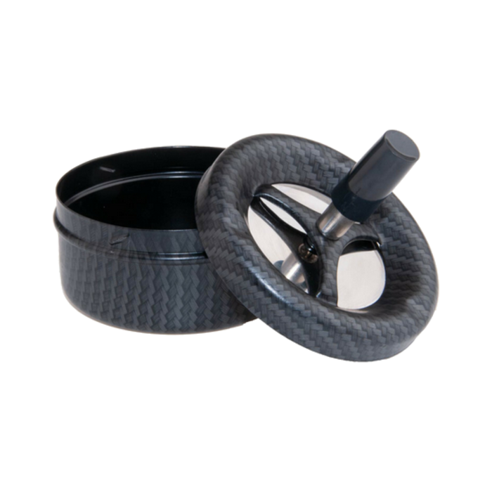 Draaiende Asbak Carbon Look - ⌀9.5cm