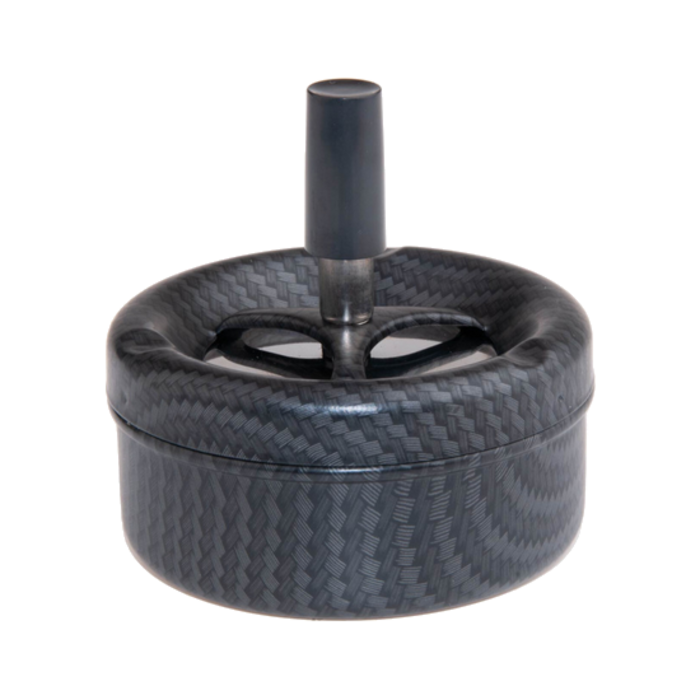 Draaiende Asbak Carbon Look - ⌀9.5cm