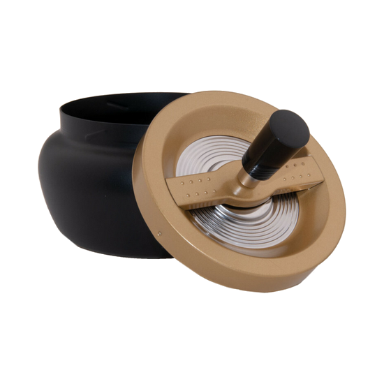 Angelo Angelo Draaiende Asbak Zwart/Brons- ⌀13cm afbeelding