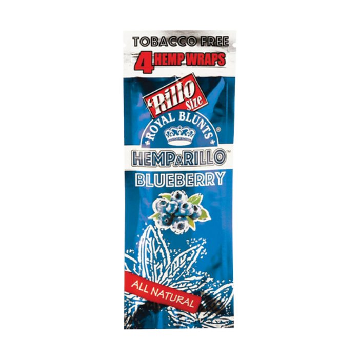 Royal Blunts Royal Blunts Hemparillo - Blueberry 15 x 4 stuks ~ 100% nicotine & tabaksvrij