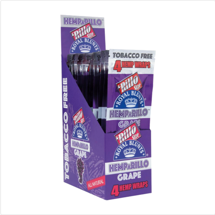 Royal Blunts Royal Blunts Hemparillo - Grape 15 x 4 stuks ~ 100% nicotine & tabaksvrij