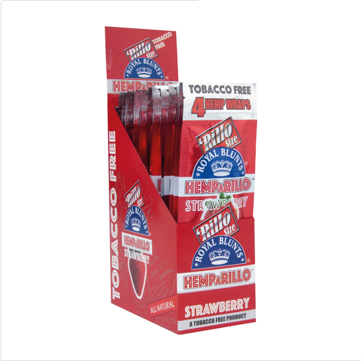 Royal Blunts Royal Blunts Hemparillo - Strawberry 15 x 4 stuks afbeelding