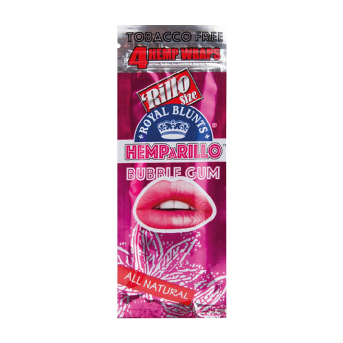 Royal Blunts Royal Blunts Hemparillo - Bubblegum 15 x 4 stuks ~ 100% nicotine & tabaksvrij