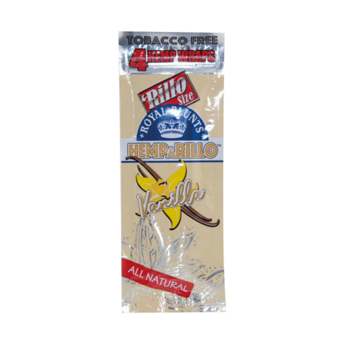 Royal Blunts Royal Blunts Hemparillo - Vanilla 15 x 4 stuks ~ 100% nicotine & tabaksvrij