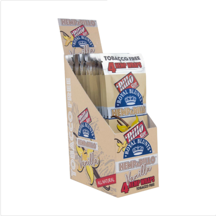 Royal Blunts Royal Blunts Hemparillo - Vanilla 15 x 4 stuks ~ 100% nicotine & tabaksvrij