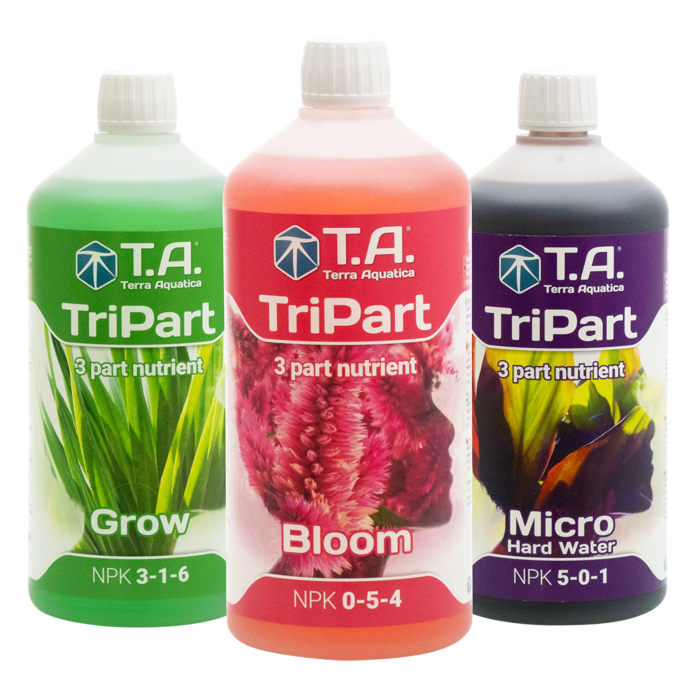 Terra Aquatica (T.A) ~ GHE Terra Aquatica - TriPack TriPart (Grow, Bloom, Micro)  ~ Starterspakket (3-Pack)