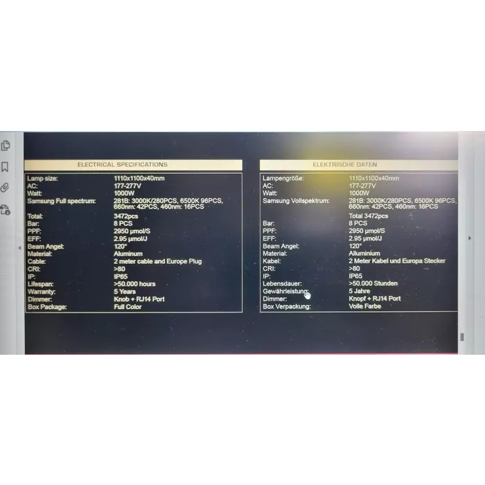 ViparSpectra Lux-Helios Pro 2,95 μmol - Growlamp