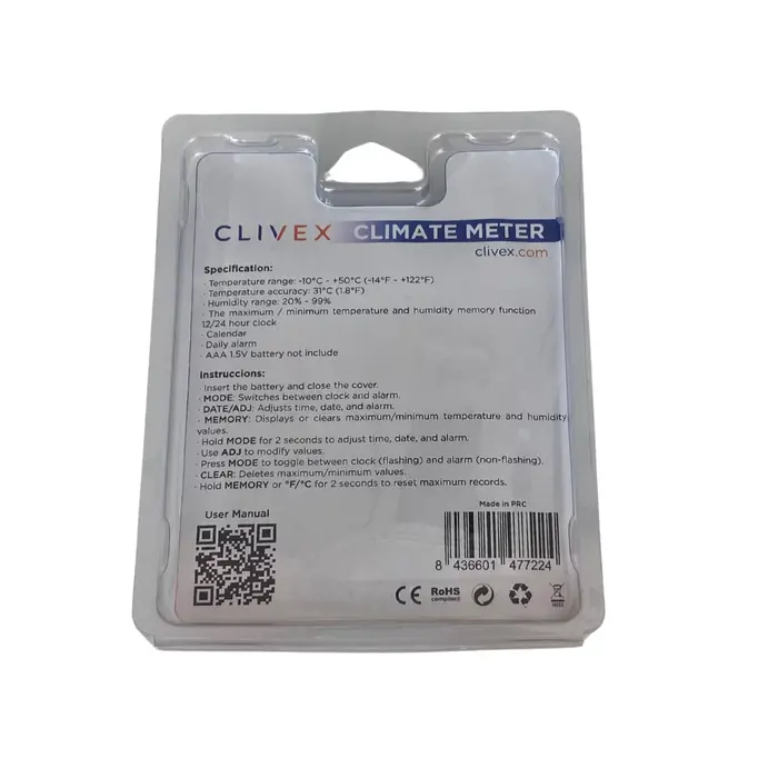 Clivex Clivex Thermohygrometer - Climate Meter