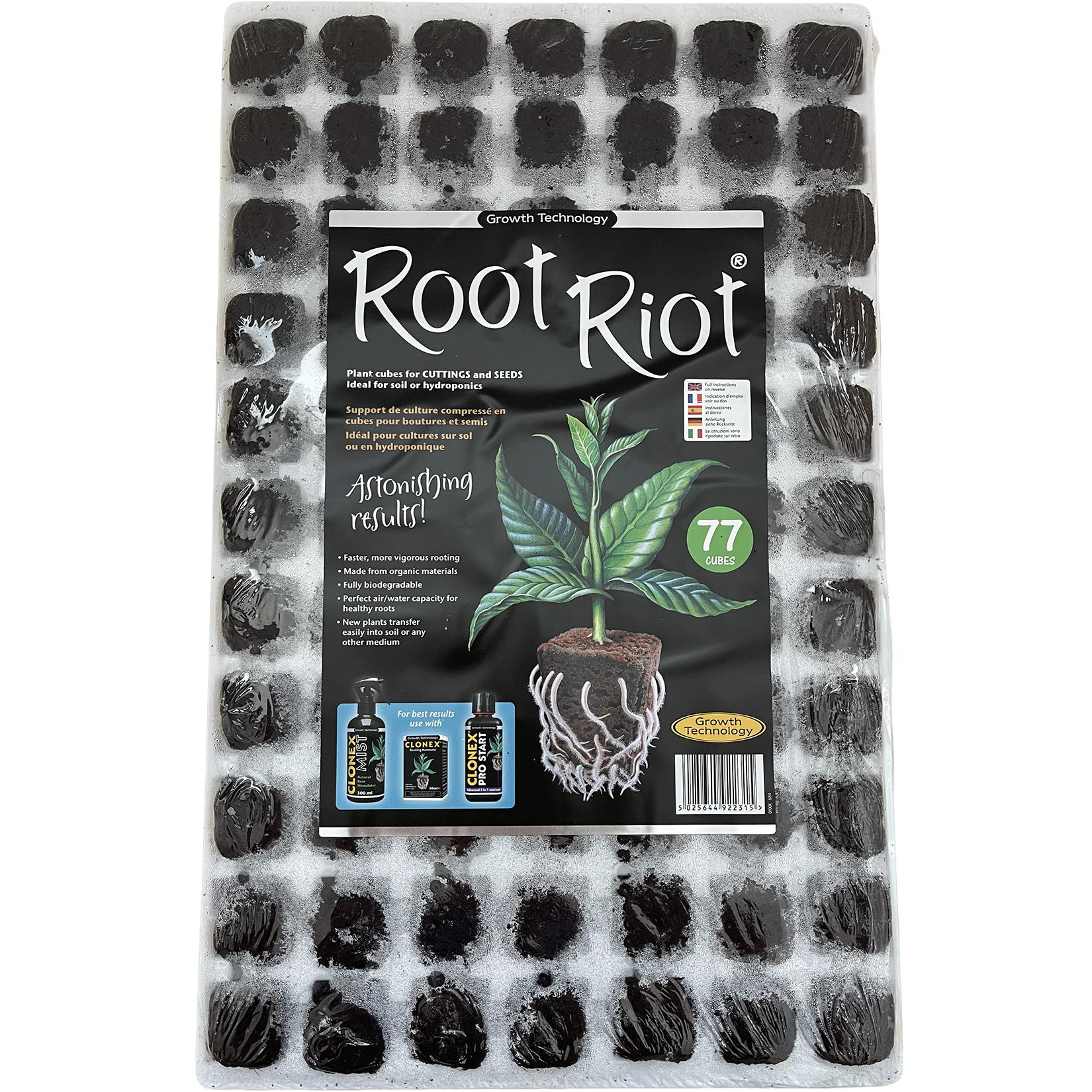 Growth Technology Growth Technology Root Riot Tray 77 Cellen propagatietray