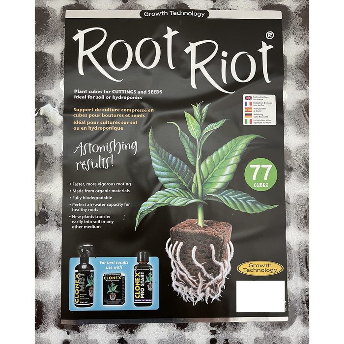 Growth Technology Growth Technology Root Riot Tray 77 Cellen – propagatietray