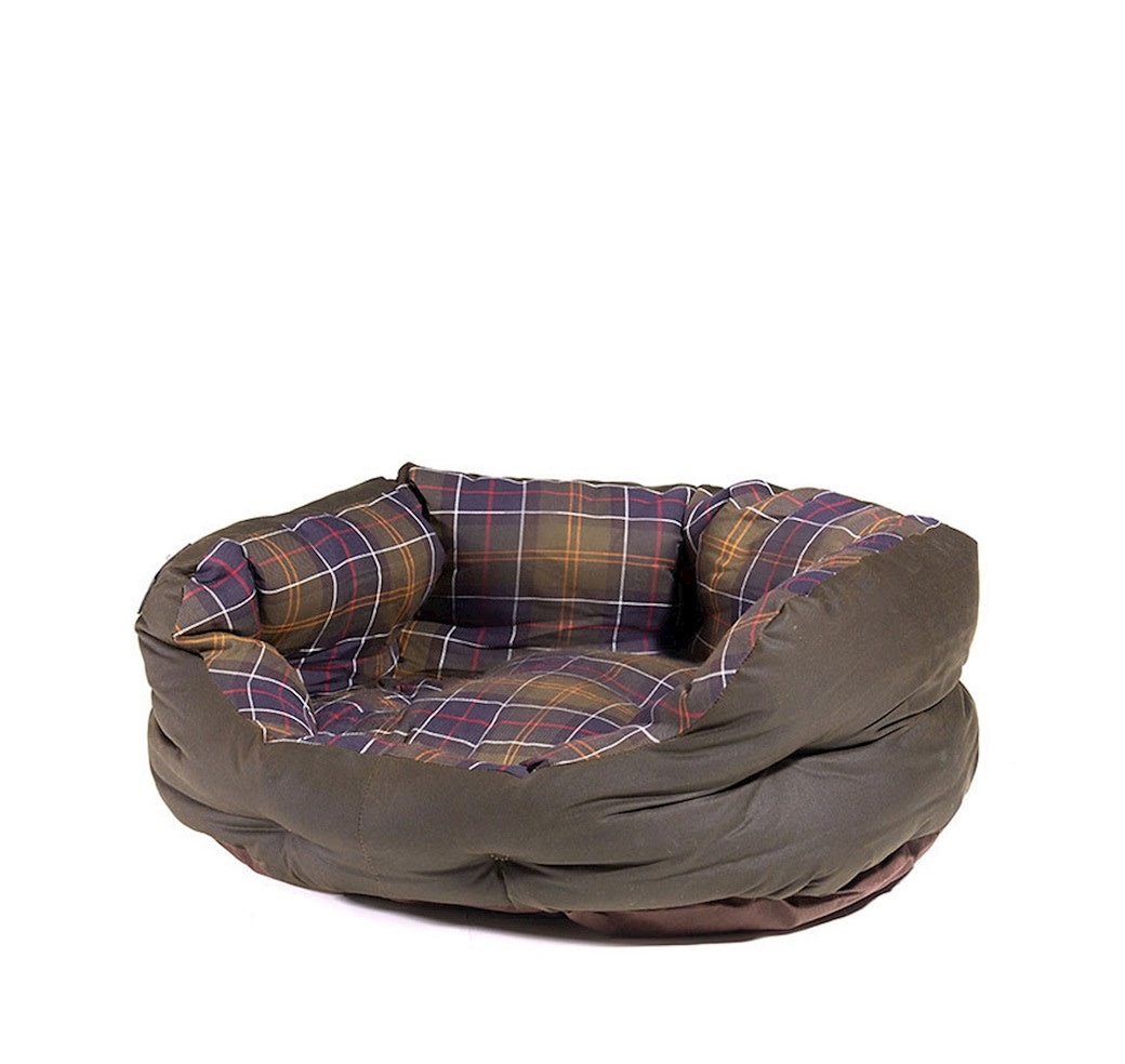 Barbour Wax/Cotton Dog Bed 24IN  Classic/Olive-1