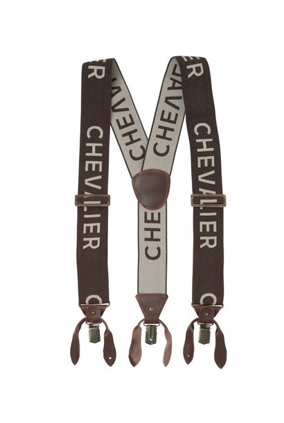 Chevalier Logo Suspenders  Brown