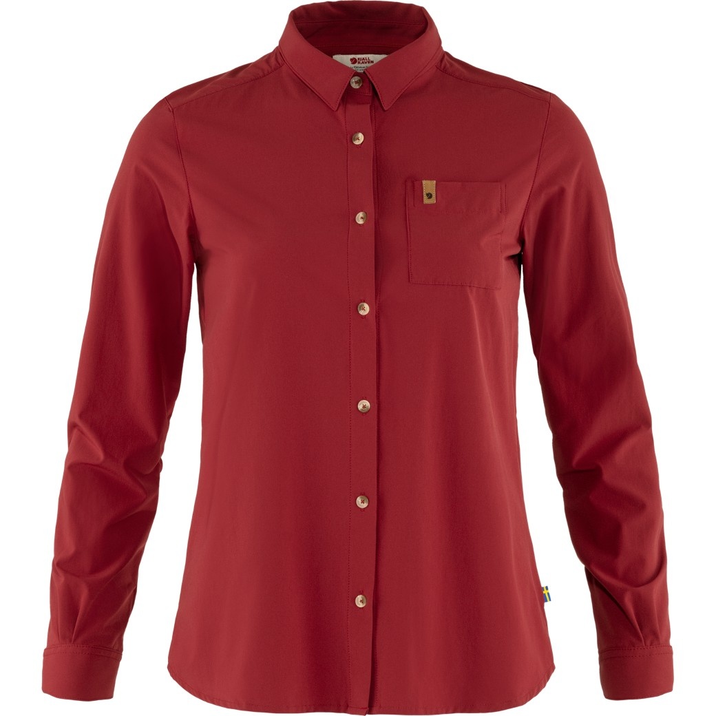 Fjällräven Övik Lite Shirt LS W Pomegranate Red-1