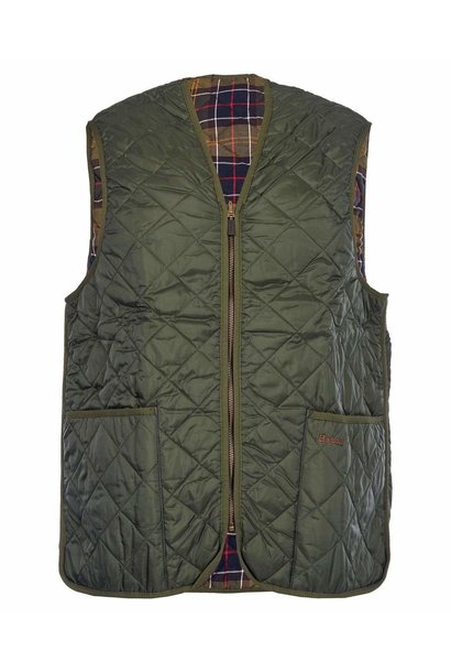 Barbour Quilted Waistcoat/Zip-In Liner Olive/Classic
