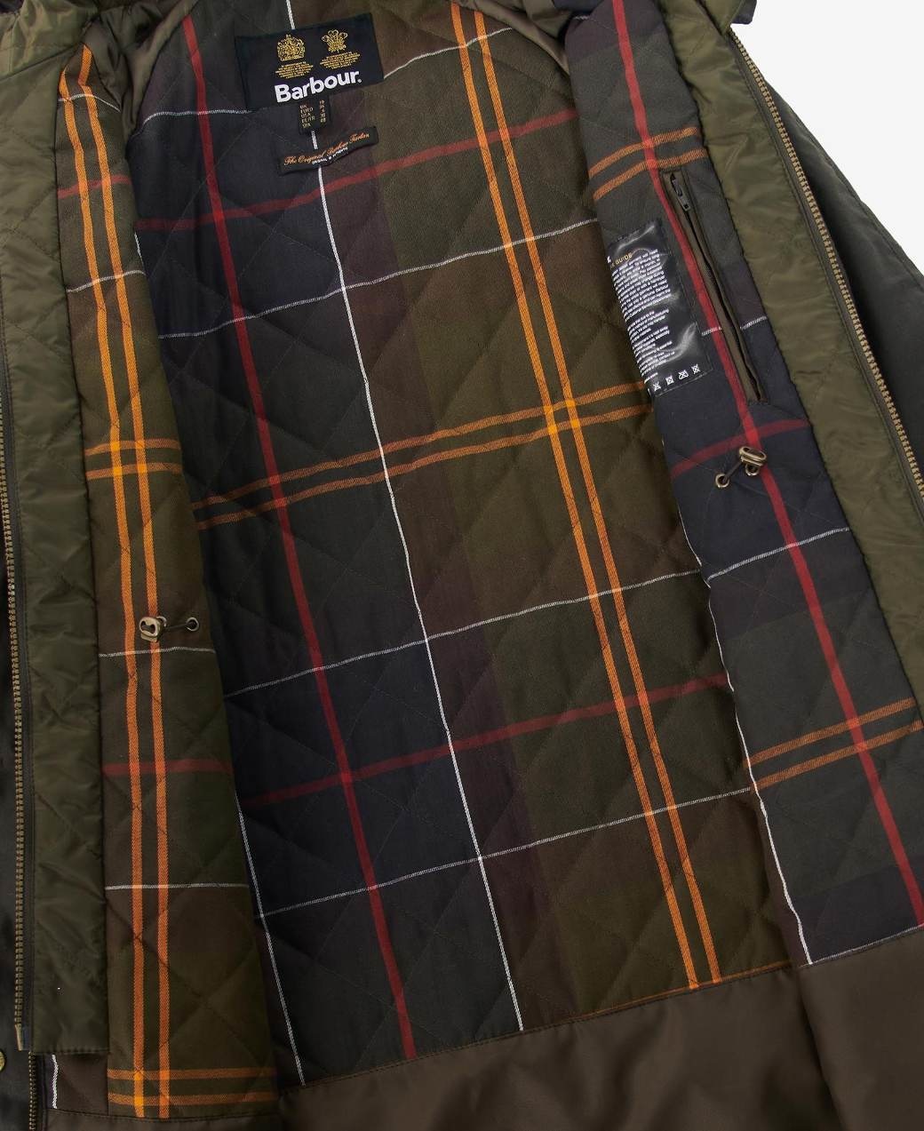 Barbour Long Cannich Wax Jacket Olive/Classic-8