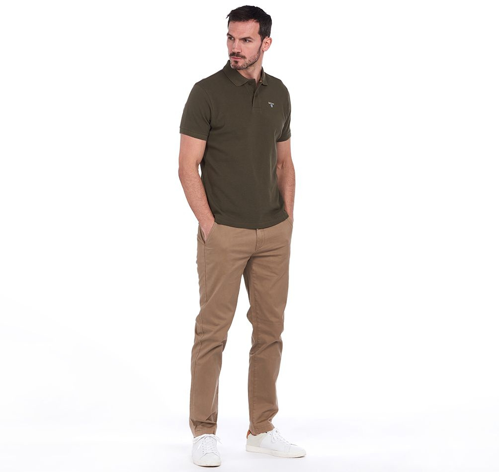 Barbour Sports Polo Shirt Dark Olive-3