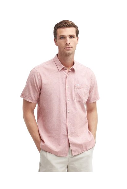 Barbour Nelson S/S Summer Shirt Pink Clay