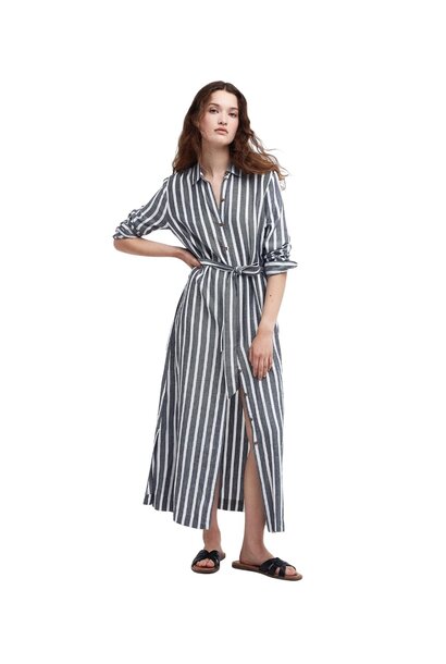 Barbour Annalise Striped Shirt Dress Navy Stripe