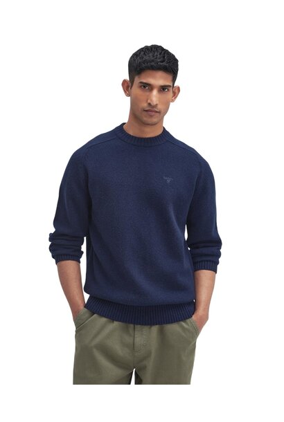 Barbour Grangetown Merino Crew Neck Jumper Navy