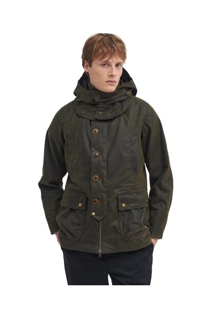Barbour x TO KI TO Shoreman Waxed Jacket Olive
