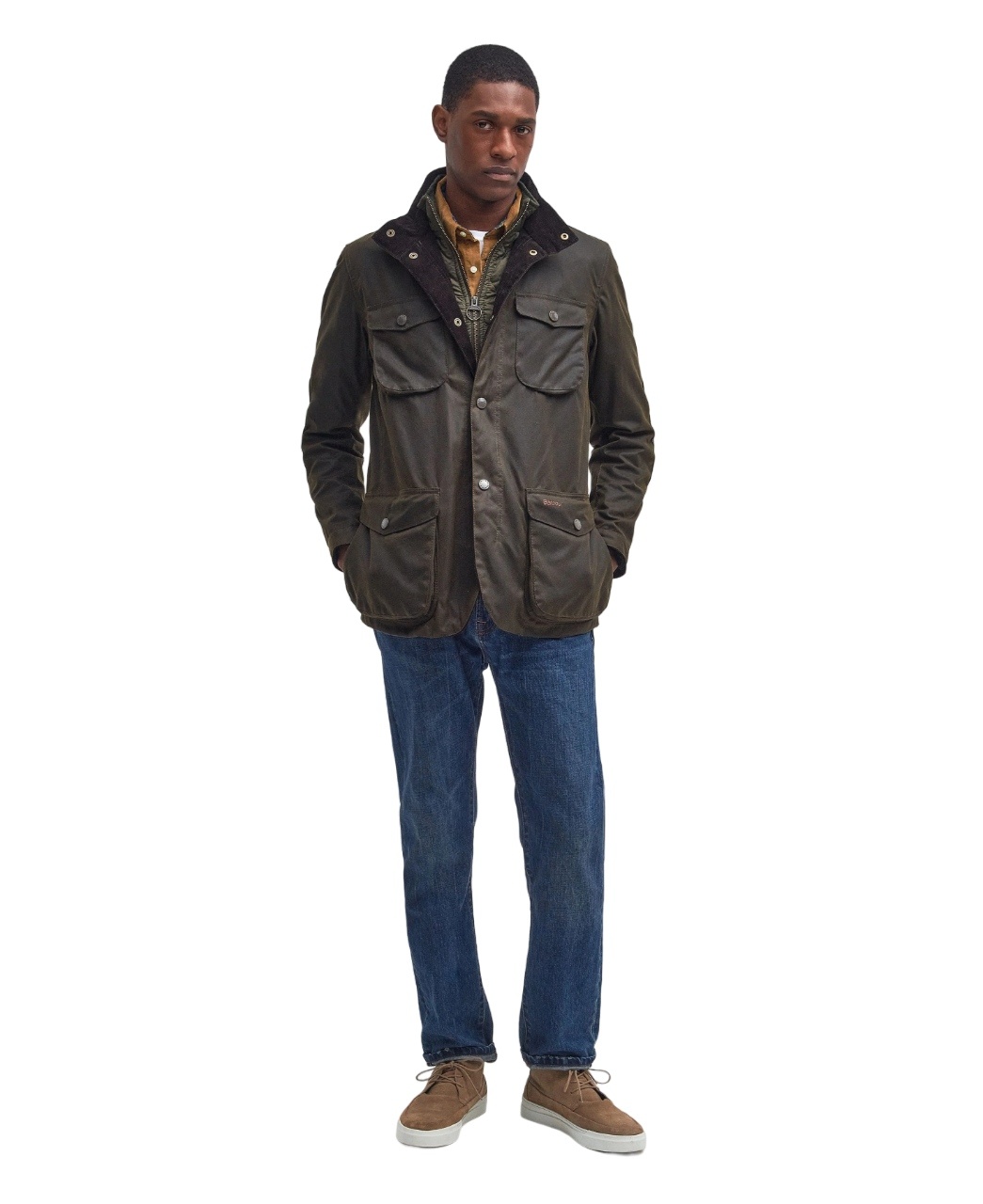 Barbour Ogston Wax Jacket Olive-3