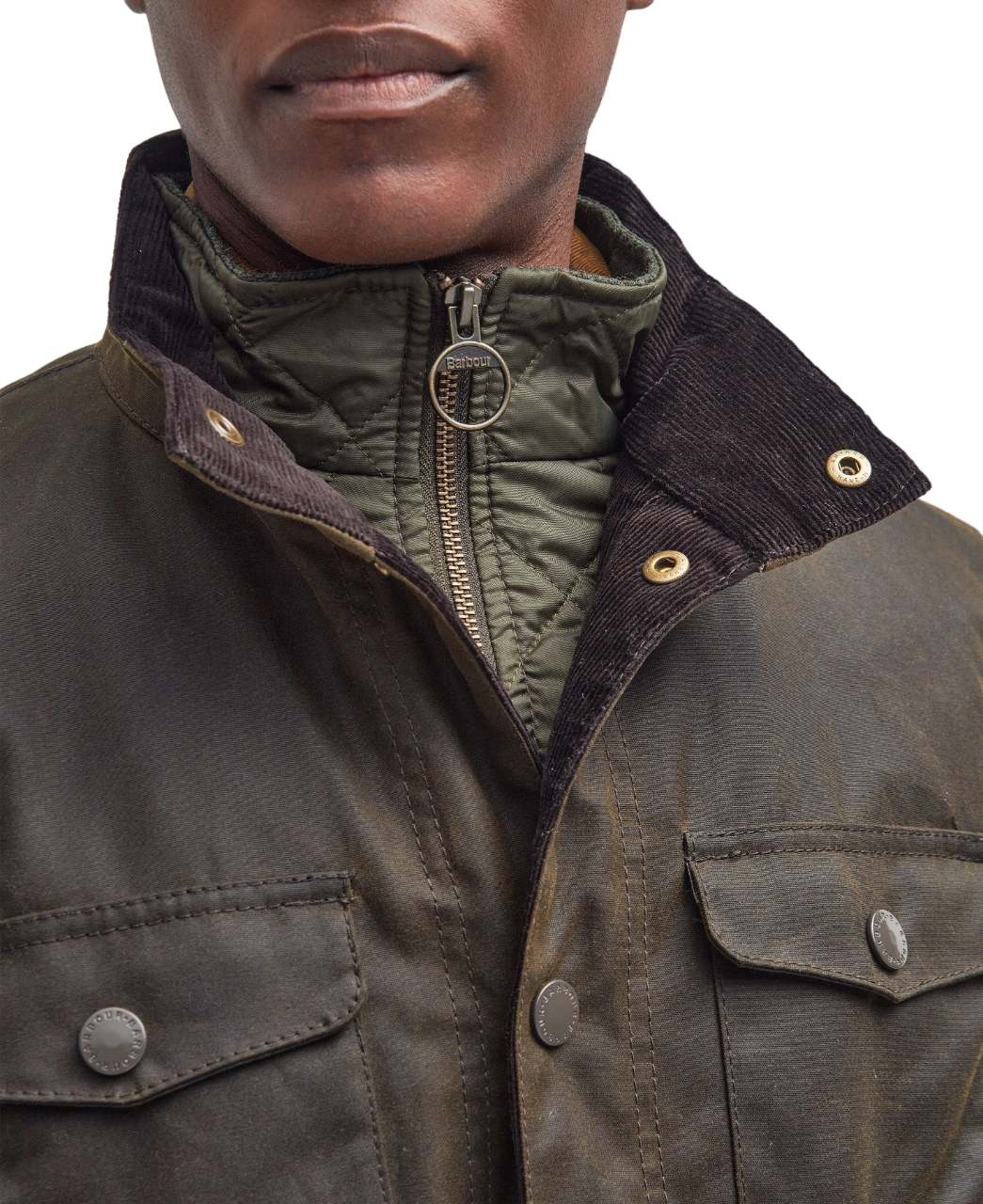 Barbour Ogston Wax Jacket Olive-10