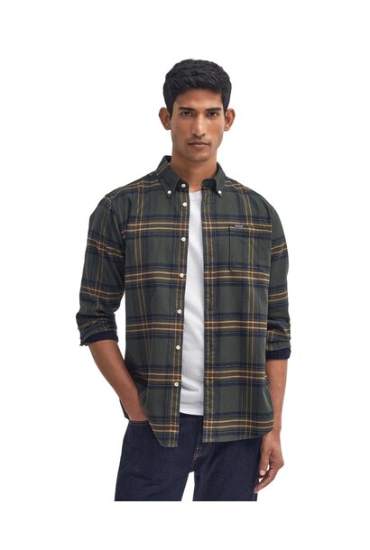 Barbour Portdown Tailored Long-Sleeved Shirt Olive