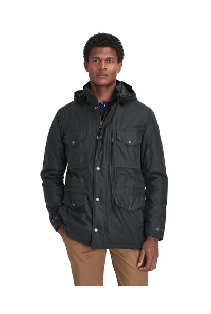 Barbour Winter Sapper Waxed Jacket Sage/Greenloch Tartan