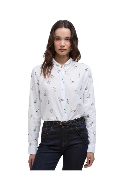 Barbour Safari Relaxed Long-Sleeved Shirt Duck Print