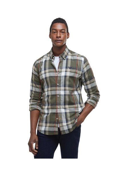 Barbour Kidd Tailored Shirt Dark Olive