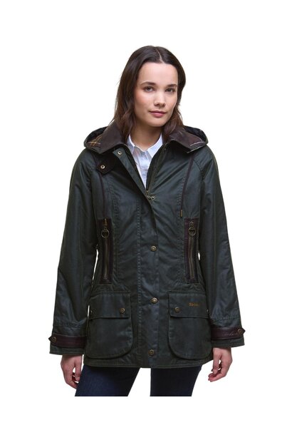 Barbour Ivy Waxed Jacket Fern