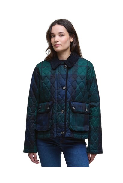 Barbour Loudon Tartan Quilted Jacket Blackwatch Tartan