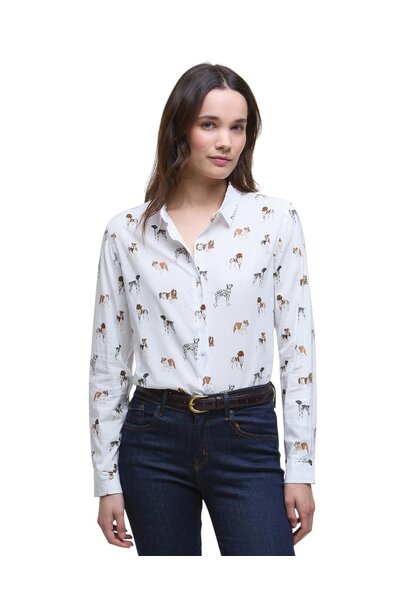 Barbour Safari Relaxed Long-Sleeved Shirt Dog Print