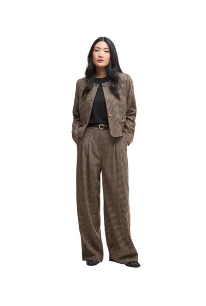 Barbour Sophia Wool Tailored Trousers Multi Check